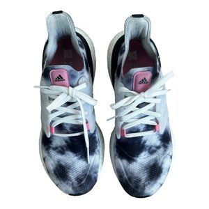 Adidas ULTRABOOST 22 Women Running Shoes Sze 8 Tye Dye Black White Pink Sneakers